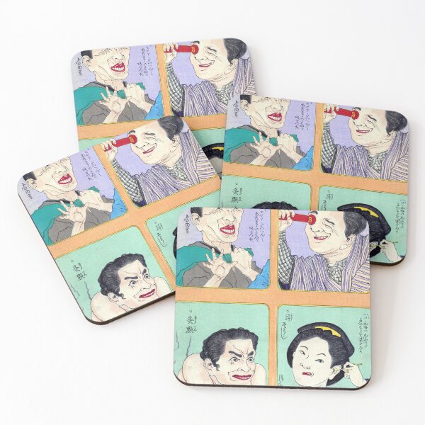 Item preview, One Hundred Expressions: A Comedic Look at Edo-Era Characters - Kiyochika Kobayashi designed and sold by Kina-design.