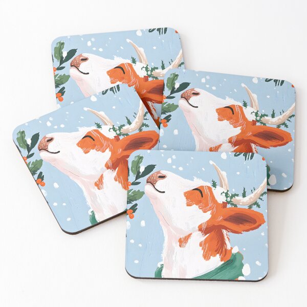 Item preview, Christmas highland cow enjoying the snow designed and sold by WrapNRibbons.