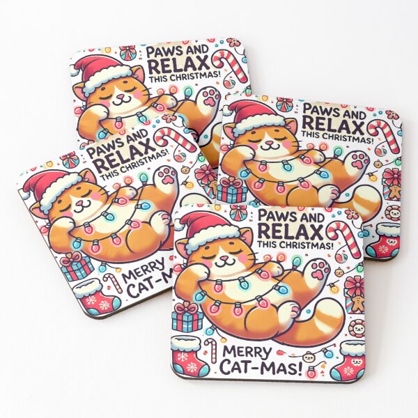Item preview, Merry Cat-Mas Cozy Holiday Design designed and sold by PixelMuse2024.