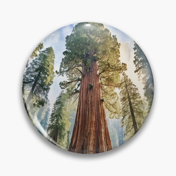 Item preview, General Sherman Sequoia National Park California Watercolor designed and sold by Magnolia Valley Art.