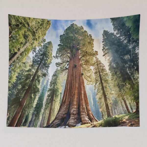 Item preview, General Sherman Sequoia National Park California Watercolor designed and sold by Magnolia Valley Art.