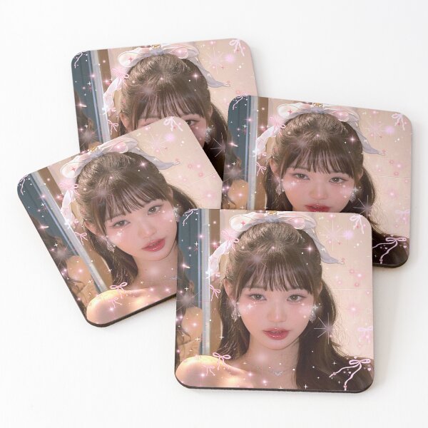 Item preview, Kpop IVE Wonyoung Coquette Pink Bows designed and sold by StarBunnyDesign.