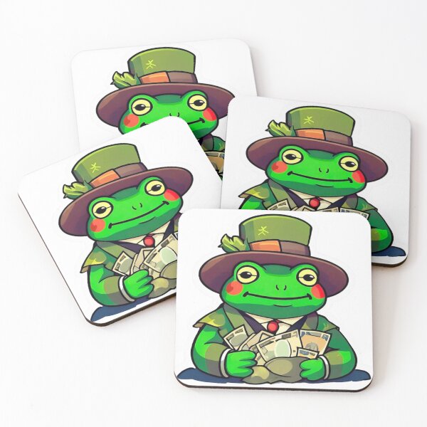 Item preview, Rich Frog Holding a Bag of Money designed and sold by kistickers.