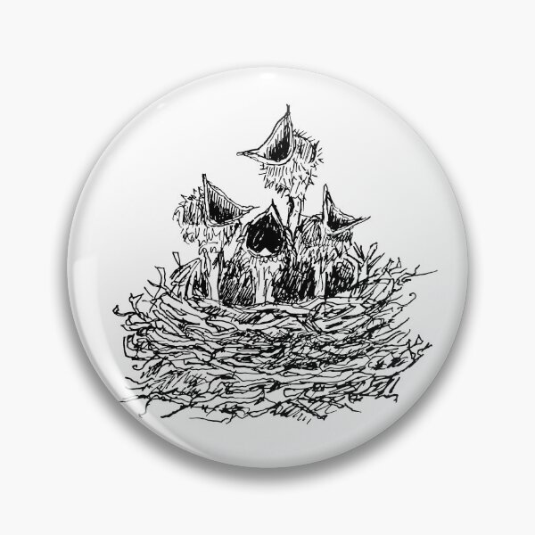 Item preview, Baby birds in a nest designed and sold by GothicByNature.