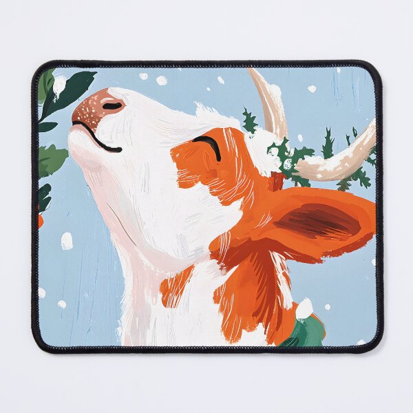 Item preview, Christmas highland cow enjoying the snow designed and sold by WrapNRibbons.