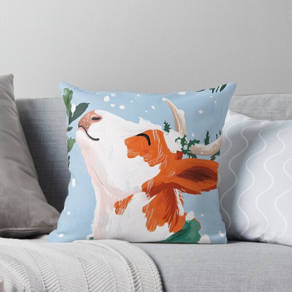 Item preview, Christmas highland cow enjoying the snow designed and sold by WrapNRibbons.