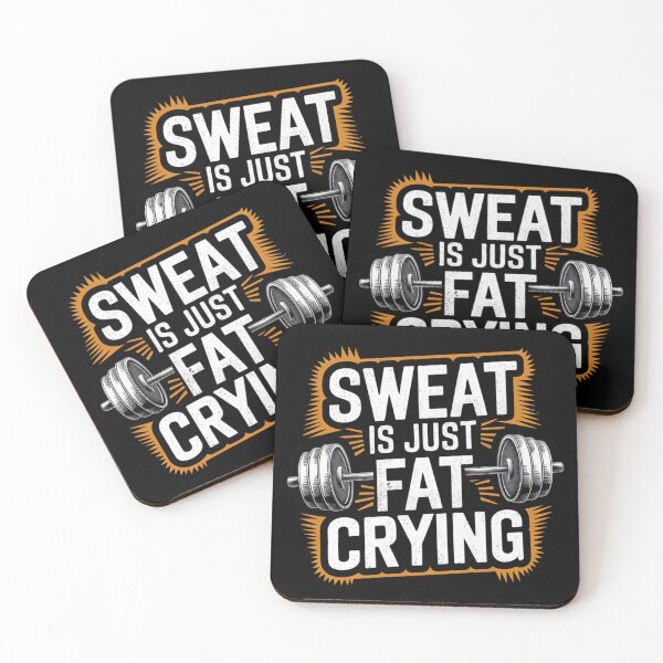 Item preview, Sweat Is Just Fat Crying Funny Workout Motivation designed and sold by Sahil Randhawa.
