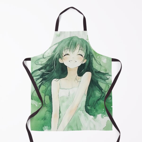 Aperçu de l'œuvre Anime Serene Green Bliss créée et vendue par junkydotcom.
