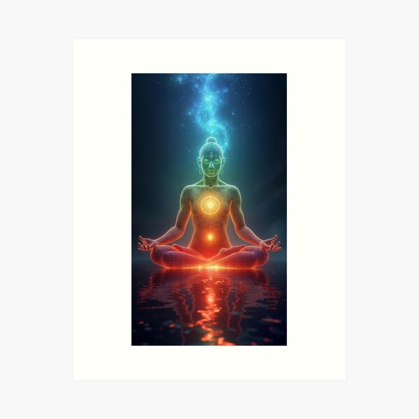 Item preview, 7 chakras yoga pose meditation mindfulness designed and sold by SciFimani.