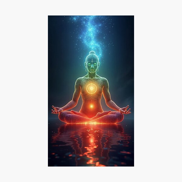 Item preview, 7 chakras yoga pose meditation mindfulness designed and sold by SciFimani.