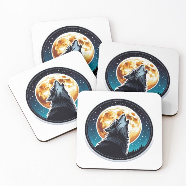 Item preview, wolf howling at moon designed and sold by JCT4EVER.