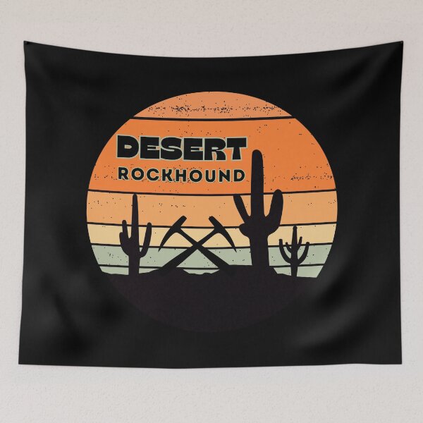 Aperçu de l'œuvre Silhouette de cactus au coucher du soleil sur le désert Rockhound créée et vendue par tumbleweedphoto.