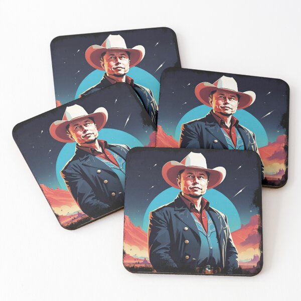 Item preview, Cowboy Elon Musk  designed and sold by FreedomandGlory.