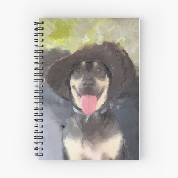 Item preview, Puppy Pablo in a hat designed and sold by SpottiClogg.