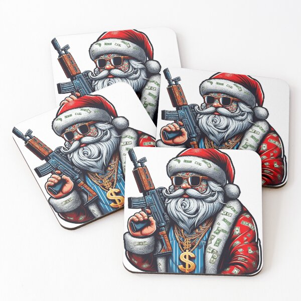 Item preview, Gangster Santa Claus with AK 47 designed and sold by Salimgor Hangaround Music.