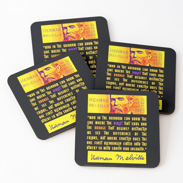 Item preview, Herman Melville quote: Who in the rainbow can draw the line where the violet tint ends and the orange tint begins? Distinctly we see the difference designed and sold by artbleed.