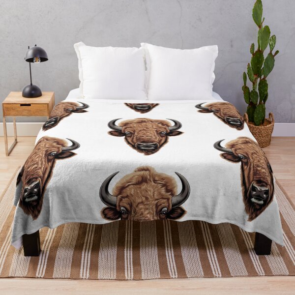 Item preview, Majestic Bison Head Design - Bold and Natural Art designed and sold by UrbanPopDesigns.