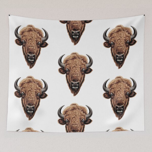 Item preview, Majestic Bison Head Design - Bold and Natural Art designed and sold by UrbanPopDesigns.