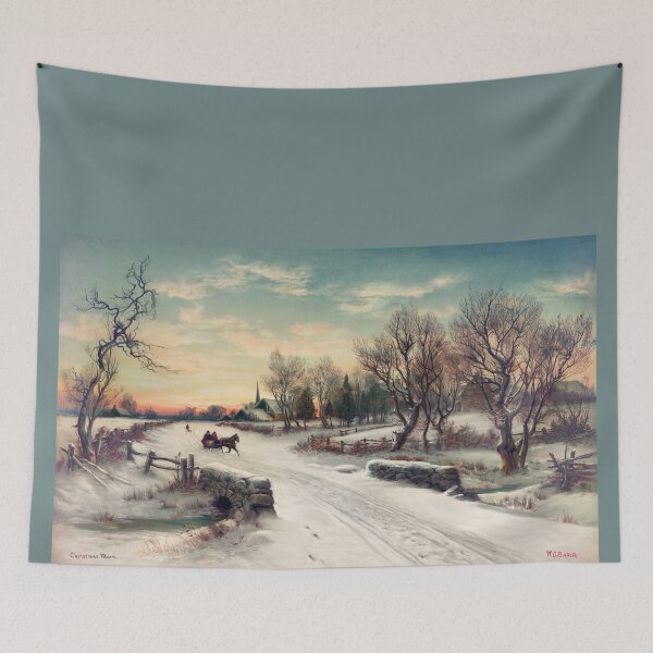 Item preview, Christmas Morn (ca. 1880) by W. C. Bauer designed and sold by PureVintageLove.