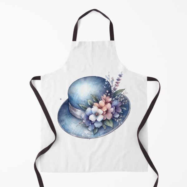 Artikelvorschau, Blauer Hut mit Blumenspray entworfen und verkauft von Mermaid's Whimsy.