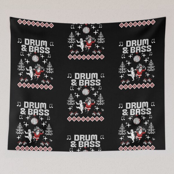 Item preview, DRUM AND BASS  - DNB Santa Dance (White)  designed and sold by Discothreadz.