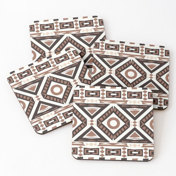 Item preview, Brown And White African Mud Cloth pattern designed and sold by Tamas Das.