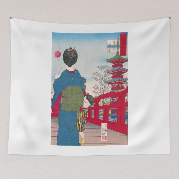 Item preview, A walk through Sensoji Temple by Kobayashi Kiyochika designed and sold by Kina-design.