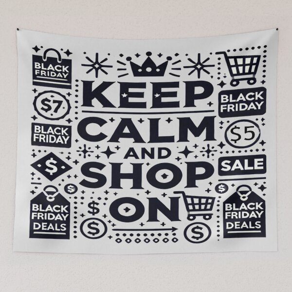 Item preview, Black Friday Sale- Keep Calm and Shop On designed and sold by Rajasekar.