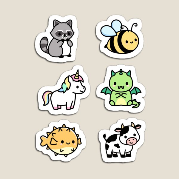 Vista previa del artículo con la obra «Animales bonitos», diseñado y vendido por littlemandyart.