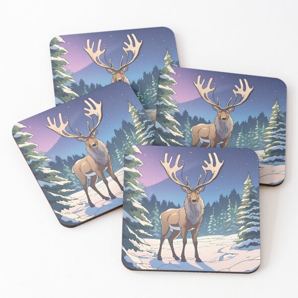 Item preview, Christmas Reindeer Design in Snowy Forest designed and sold by ha11e11.