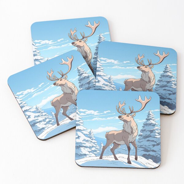 Item preview, Christmas Reindeer Design in Snowy Forest designed and sold by ha11e11.