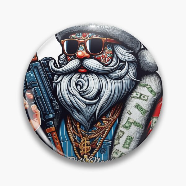Item preview, Gangster Santa Claus with AK 47 and saying 1 designed and sold by Salimgor Hangaround Music.