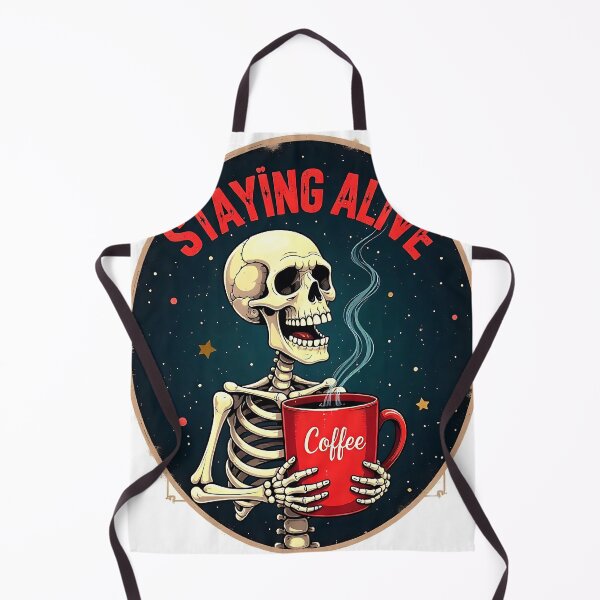 Item preview,  Staying Alive - Skeleton Coffee Design designed and sold by TeesHearts100.