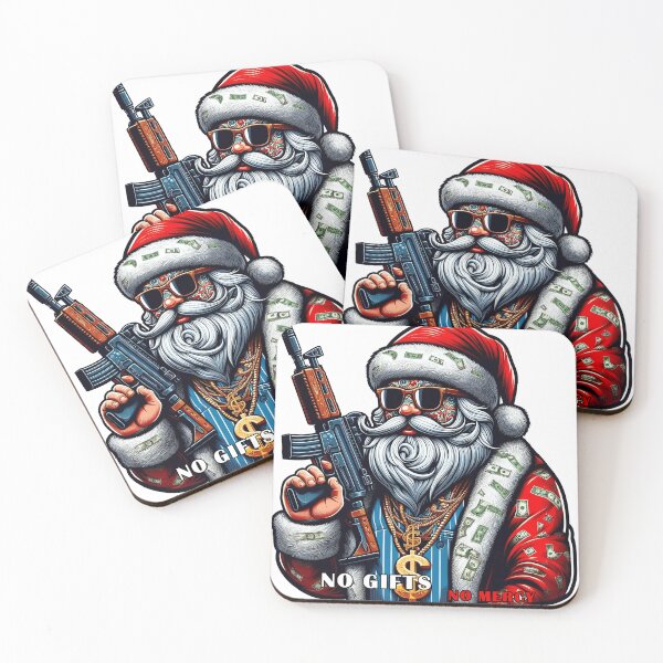 Item preview, Gangster Santa Claus with AK 47 and saying 3 designed and sold by Salimgor Hangaround Music.