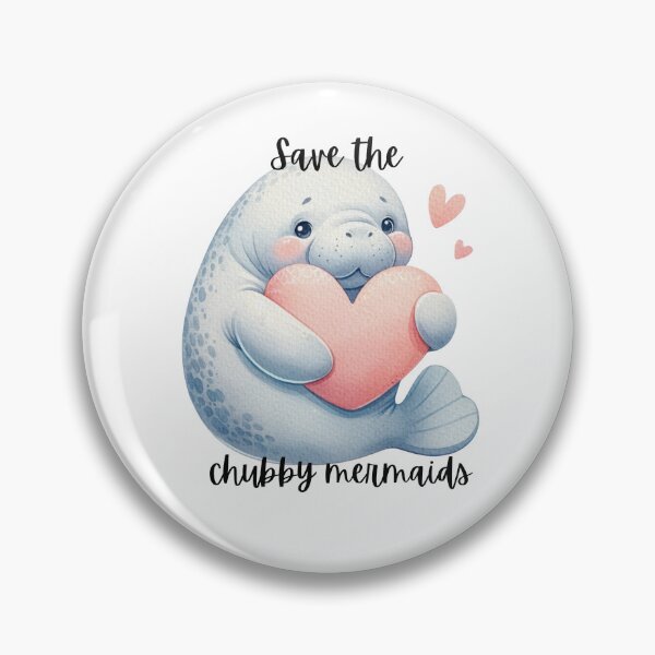 Artikelvorschau, Save the Chubby Mermaids süße Seekuh-Grafik entworfen und verkauft von pasteldreams26.