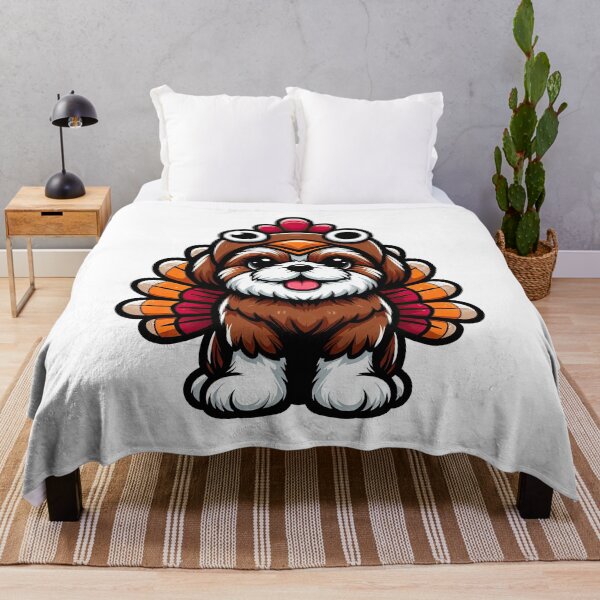 Item preview, Shih Tzu Dog Thanksgiving designed and sold by doodIllustrate.
