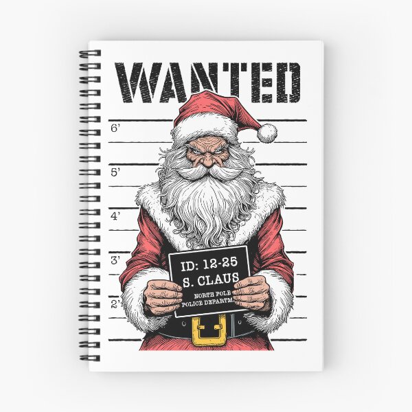 Artikelvorschau, Weihnachtsmann-Fahndungsfoto, lustiger Weihnachtsmann, Gegenüberstellung mit der Polizei, frech entworfen und verkauft von GrandeDuc.