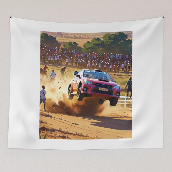 Item preview, Rally Car Africa Jumping mid air Vintage Racing and Motorsport Race  designed and sold by tshirtart2024.