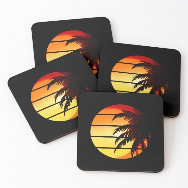 Item preview, Retro Sun Retro Palm Tree Fronds and Sky AI Art - Orange designed and sold by Beachy.