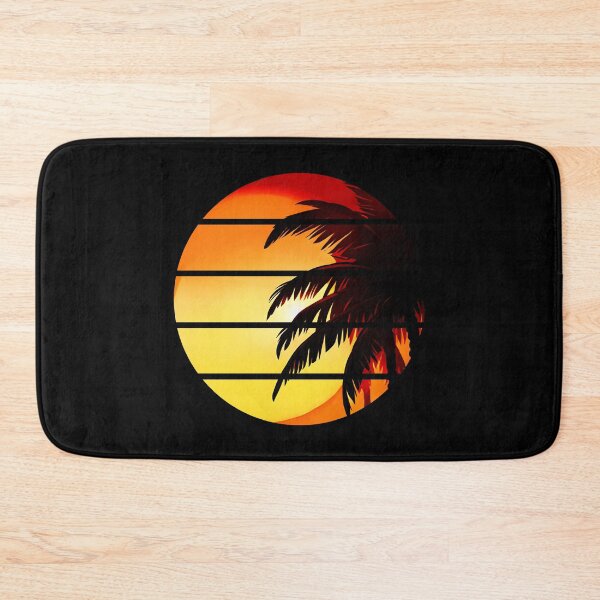 Item preview, Retro Sun Retro Palm Tree Fronds and Sky AI Art - Orange designed and sold by Beachy.