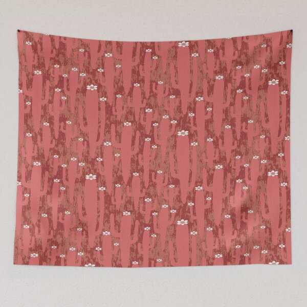 Item preview, Western americana - structured Saguaros in red designed and sold by colorofmagic.