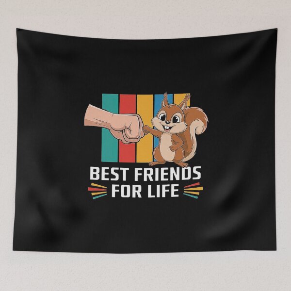Item preview, Retro Vintage Squirrel Best Friend For Life Fist Bump designed and sold by love3617.