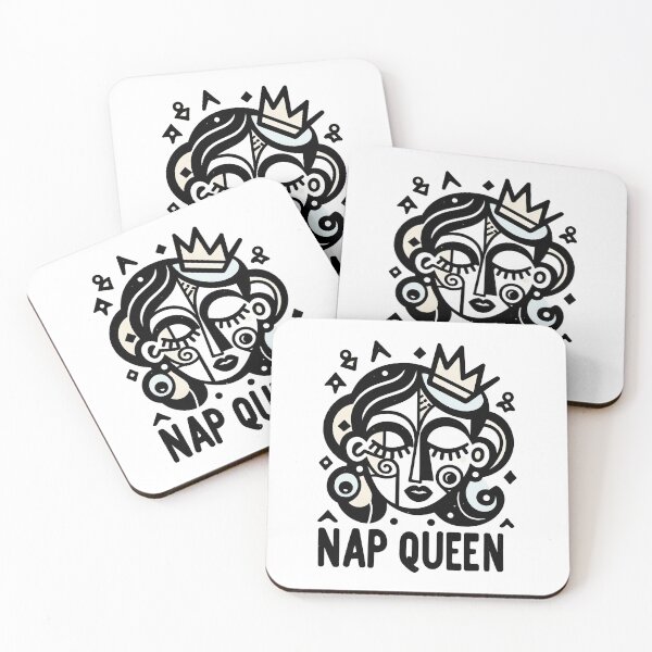 Item preview, Nap Queen – Minimalist Cubic Art with Retro Humor designed and sold by OzzFrequency.
