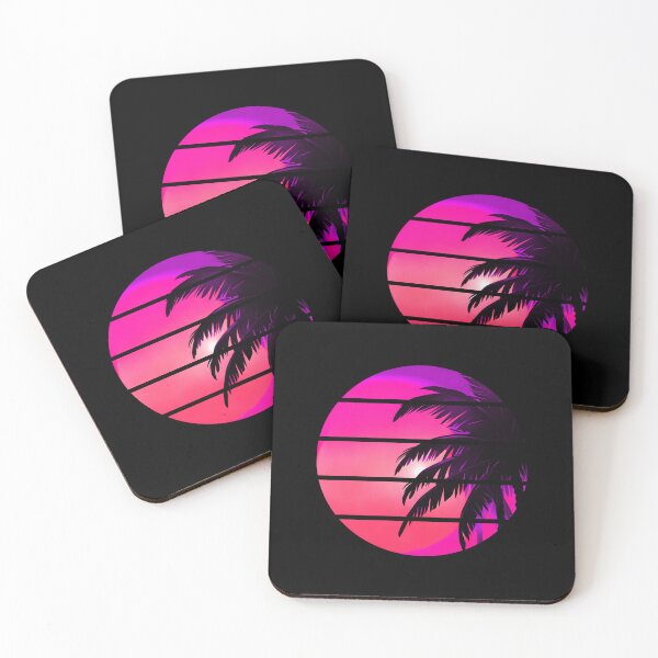 Item preview, Retro Sun Retro Palm Tree Fronds and Sky AI Art - Pink designed and sold by Beachy.