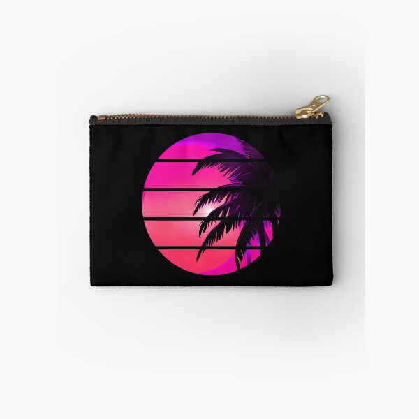 Item preview, Retro Sun Retro Palm Tree Fronds and Sky AI Art - Pink designed and sold by Beachy.