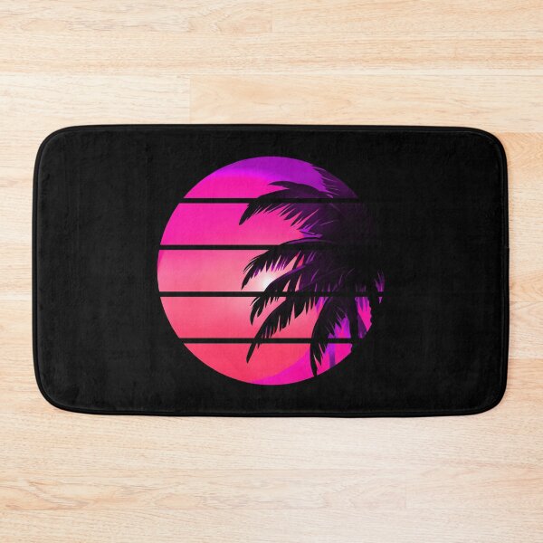 Item preview, Retro Sun Retro Palm Tree Fronds and Sky AI Art - Pink designed and sold by Beachy.