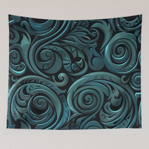 Item preview, New Zealand Māori Paua Pattern Koru Design 109 designed and sold by GrinGalore.