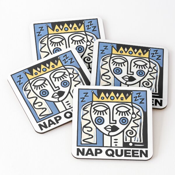Item preview, Nap Queen – Minimalist Cubic Art with Retro Humor designed and sold by OzzFrequency.