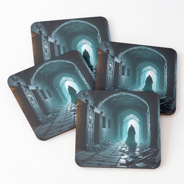 Item preview, A spectral figure drifts through the crumbling corridors of an old castle, its ghostly presence leaving a chill in the air designed and sold by Giuseppe Cammino.