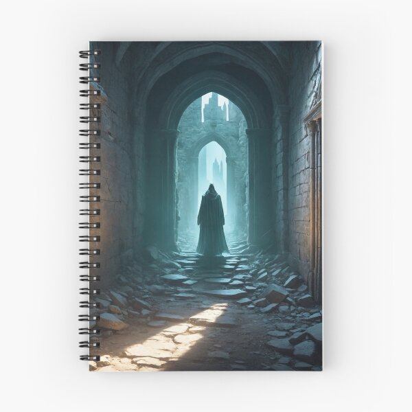 Item preview, A spectral figure drifts through the crumbling corridors of an old castle, its ghostly presence leaving a chill in the air designed and sold by Giuseppe Cammino.